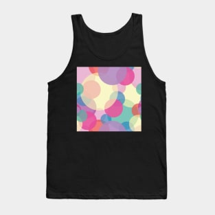 Transparent light pastel colors bubbles pattern Tank Top